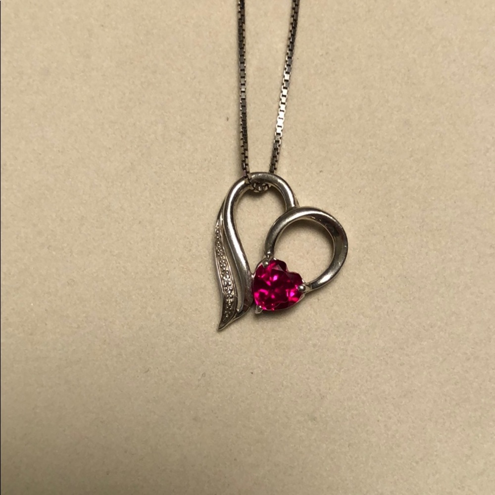 Kay Jewelers Ruby Heart Necklace!